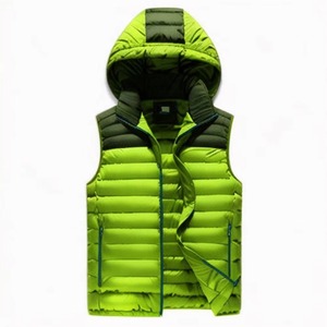 <b>Lightweight</b> <b>Men's</b> Custom Puffer Vest Stand Bubble Sleeveless <b>Jacket</b> Waterproof Eco-Friendly Warm Pack-able Cotton Padding Winter - Product Image 5