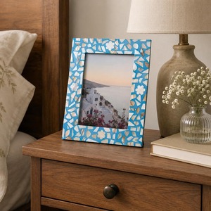 Elegant Mother of Pearl Handmade Carved Lightweight Full Color Vertical Photo <b>Frame</b> Tabletop Wall <b>Mount</b> Customizes - Product Image 5