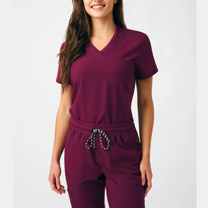 Tenues d'infirmière unisexes en tricot à col en V, personnalisables avec logo, confortables et très demandées - Product Image 5