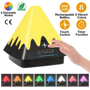 Lampada da Tavolo con Controllo Touch a 8 Colori, 6 Livelli di Luminosità Regolabile, Timer Portatile, Luce Notturna da Comodino - Product Image 1