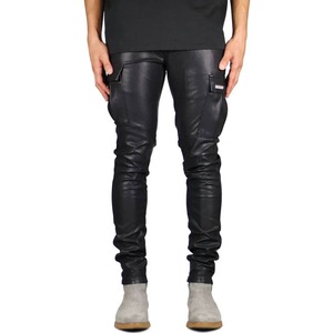 Mens Fashion Slim Fit Leather Pants High Quality Genuine Leather Men's Pant Leather Pants With Best Price - Product Image 4