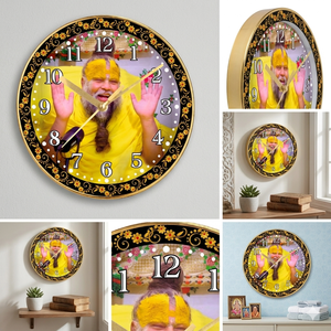 นาฬิกาแขวนผนังแบบสั่งทำพิเศษพร้อมลายพิมพ์ดิจิทัลสำหรับตกแต่งบ้านและวัด - ของขวัญต้อนรับปีใหม่จีนและเปิดเทอม - Product Image 3