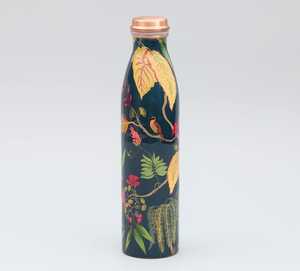 Bouteille d'eau classique en cuivre de conception orientale, écologique, 1000 ml, imprimée en 3D, portable, avec couvercle, pour le bureau et la maison - Product Image 4
