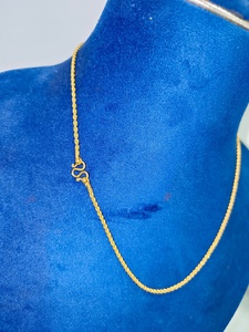 Cadena de Oro Sólido 22K Clásica, Diseño de Cuerda, Oro Amarillo 916 Auténtico con Sello, Joyería de Eslabones Delgados y Trenzados para Hombres y Mujeres - Product Image 3