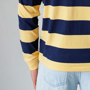 Polo de rugby pour homme, logo personnalisé, coton lourd, manches longues, style classique Old Money, directement de l'usine, décontracté, respirant - Product Image 2