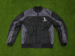 Chaqueta Bomber Negra y Gris Personalizada para Hombre, Chaqueta de Vuelo con Cierre, Resistente al Viento, Ligera, de Poliéster, Informal, para Invierno, Fabricación OEM ODM - Product Image 6