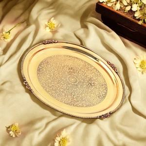 Assiette à décor floral en relief, vaisselle de style baroque, assiette de présentation à motif royal, assiette de table classique de luxe, assiette de service ornementale - Product Image 4