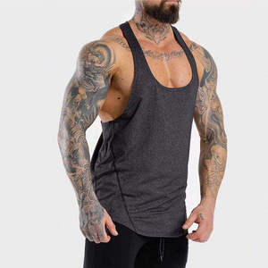 Custom Standard Cloth Logo <b>White</b> Cotton <b>Men</b> Cop Stringer Running <b>Men's</b> Breathable Polyester Sleeveless <b>Tank</b> <b>Top</b> Dark Grey - Product Image 5