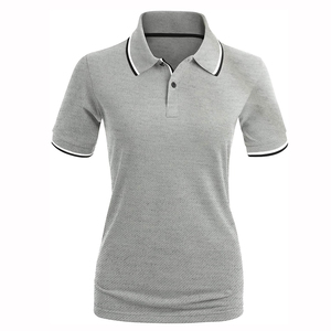 Chemises polo de sport pour femmes en polyester et élasthanne, à manches courtes, séchage rapide, évacuation de l'humidité, vêtements de sport personnalisés, vente en gros - Product Image 1