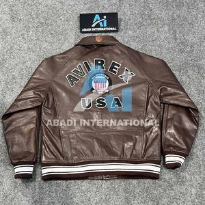 Veste en cuir Avirex USA pour homme, veste de pilote en cuir naturel, cuir de qualité supérieure, vestes Avirex disponibles dans toutes les tailles et couleurs pour homme - Product Image 2