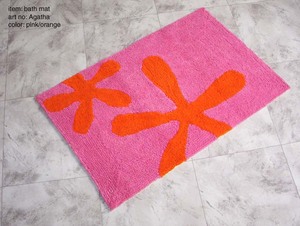 Tapis de bain design de style européen, 100% coton, tuftés, fabriqués à la machine |   Tapis absorbant moderne, écologique, avec support en silicone, lavable - Product Image 5