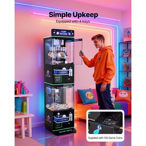 Macchina Acchiappapremi di Medie Dimensioni a Doppio Strato con Luci e Suoni, Gioco Arcade Acchiappacaramelle e Acchiappabambole - Product Image 6