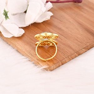 แหวนแก้วทำมือลายแตกสีฟ้า ดีไซน์เนอร์เครื่องประดับสำหรับผู้หญิง - Product Image 5