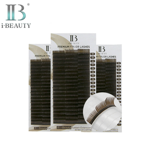 Extensiones de Pestañas i-Beauty - Pestañas Triples de Color Premium Ib (Marrón Oscuro), Pestañas de Corea del Sur de Alta Calidad, Naturales, Largas y Coloridas - Product Image 1