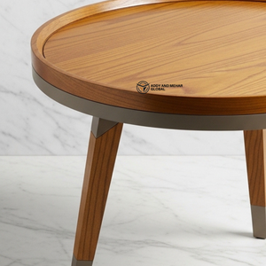 Brown Meena Wooden <b>Stool</b> – Handcrafted Decorative <b>Round</b> Accent <b>Stool</b> Traditional Wooden Side Table - Product Image 5