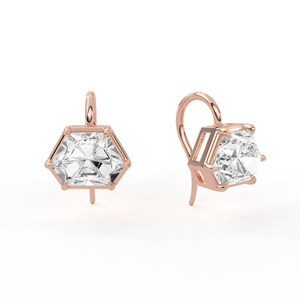POOJA <b>DIAMOND</b> 14K 18K Gold IGI Certified Lab Grown <b>Diamond</b> 4ct Hexagon Cut Geometric <b>Dangle</b> <b>Earrings</b> Fine Jewelry Luxury Ear - Product Image 3