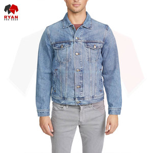 เสื้อแจ็คเก็ตยีนส์ผู้ชายติดกระดุมด้านหน้า ออกแบบเองได้ รับผลิตแบบ OEM ODM สไตล์คลาสสิก แฟชั่นลำลอง - Product Image 1