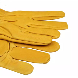 Bee Keeping <b>Gloves</b> Heavy Duty Canvas Sleeve Leather <b>Gloves</b> Sting Resistant for Hive Inspection OEM Bulk - Product Image 5