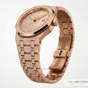 Reloj Audemars Piguet Royal Diamond de 41 mm, Caja Octogonal en Oro Rosa, Fecha Analógica, Cierre Desplegable Mecánico, Reloj de Lujo para Mujer - Product Image 3