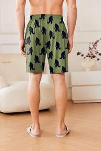 Pantalones Cortos de Playa para Hombre, Estampado de Llamas, Cintura Elástica con Cordón, Casuales de Verano, Coloridos, Ligeros, para Vacaciones - Product Image 2