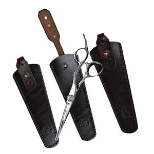 Ciseaux de coiffure professionnels avec lames en acier inoxydable et manche long en caoutchouc, ciseaux à effiler pour salon de coiffure - Product Image 1