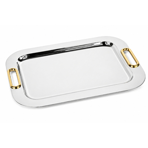 Wholesale Modern <b>Rectangular</b> Stainless Steel Serving <b>Tray</b> <b>Mirror</b> Polish Hammered Embossed Food Platter for Hotel Restaurant - Product Image 4