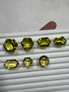 พลอยควอตซ์สีเขียวทองธรรมชาติทรงแฟนซีสำหรับทำเครื่องประดับขายส่ง - Product Image 1