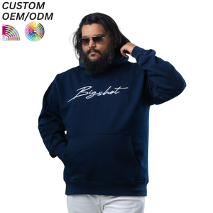Sudadera con Capucha Oversize de Talla Grande, Tejida, Transpirable, de Color Liso, de Algodón y Forro Polar, Estilo Casual Urbano, con Logotipo Personalizado, Soporte OEM ODM, Suministro para Marcas - Product Image 1