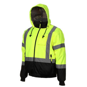 เสื้อแจ็คเก็ตนิรภัยแบบกันน้ำ ทนทาน มองเห็นได้ชัดเจน เหมาะสำหรับชุดทำงาน ผลิตจากวัสดุโพลีเอสเตอร์ ดีไซน์สำหรับทุกเพศ - Product Image 1