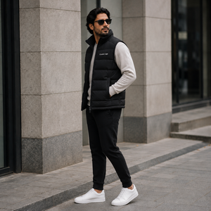 Gilet matelassé pour homme avec isolation légère, rembourrage chaud, tissu extérieur durable, coupe confortable et design sans manches, idéal - Product Image 3