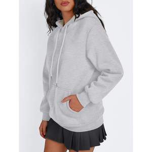 Sudadera de seda de Invierno para mujer a la moda Queen XS Casual cálido jersey de manga larga forro polar Sherpa bordado ajuste suelto - Product Image 1