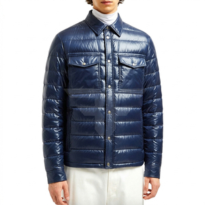 Blouson matelassé en peau de mouton personnalisé de haute qualité, style décontracté, col montant, écologique, imperméable, coupe-vent, unisexe, pour homme - Product Image 1
