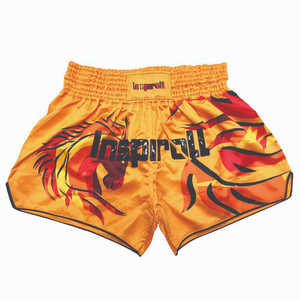 Muay Thai Fight Shorts Custom Sublimation - Red Black Muay Thai Shorts for Professional Muay Thai <b>Athletes</b> - Product Image 3