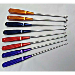 Curettes cervicales osseuses, instruments orthopédiques pour la colonne vertébrale, ensemble de 8 pièces, curette chirurgicale manuelle en acier inoxydable, neurochirurgie CHIRURGICAL - Product Image 1