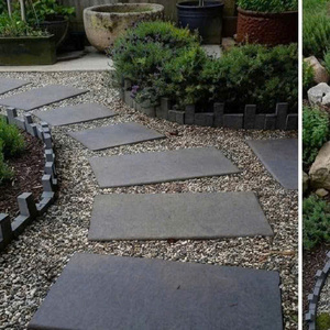Dalles de basalte naturel découpées sur mesure, antidérapantes, flammées et martelées, pour allées et projets de paysagisme modernes - Product Image 5
