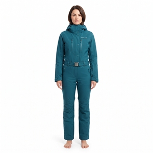 Traje de esquí de una pieza con capucha para mujer, impermeable, resistente al viento, cálido, con cremallera, ropa de invierno para snowboard y actividades al aire libre - Product Image 1