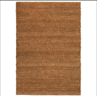Premium 0.75-inch Thick Woven Jute Floor Runner MORE Eco-Friendly Rustic Orange Solid Home Farmhouse Style Medium Pile Chunky