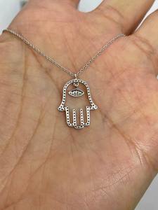 จี้เพชรโมอิสซาไนต์ทรงกลมเงินแท้ 925 งานแฮนด์เมดจากฮุมซ่า เหมาะสำหรับงานพิธีทางศาสนา เครื่องประดับชั้นดี จี้และเครื่องราง - Product Image 5