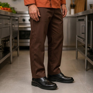 Ensemble d'uniformes de chef professionnels unisexes en polyester et coton respirant anti-boulochage pour la cuisine - Product Image 5
