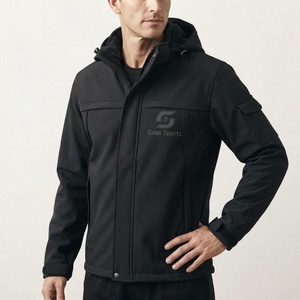 Custom <b>Fleece</b> <b>Lined</b> Polyester <b>Waterproof</b> Zipper Winter Sports Softshell <b>Jacket</b> Unisex OEM - Product Image 1