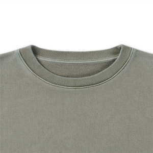 เสื้อสเวตเชิ้ตคอกลมสีขาวแบบกำหนดเองได้ ผ้าฝ้าย 100% เสื้อสเวตเชิ้ตเปล่าสำหรับผู้ชาย เสื้อสเวตเชิ้ตคอเต่าแบบเรียบ - Product Image 3