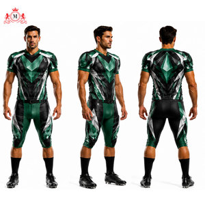 ชุดฟุตบอลสีเขียวดำแบบซับลิเมชั่น เสื้อและกางเกงสำหรับผู้ชาย ผ้าโพลีเอสเตอร์ระบายอากาศ ชุดฟุตบอลสำหรับผู้ใหญ่ - Product Image 4