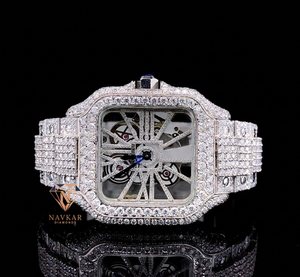 High on Demand Elegant 925 Silver VVS Moissanite Diamond <b>Watch</b> for Business Professional Use Available at Export Price - Product Image 1