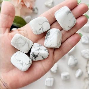 Pierres Roulées en Howlite Blanche Naturelle, Cristal de Guérison pour Reiki, Méditation, Décoration Énergétique, Gamme Chakra, Marque Chakralume, Rajasthan - Product Image 3