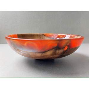 Durable Eco-Friendly Wooden and Resin Fruit Bowl Home <b>Decor</b> for Serving Snacks and Food Strong and Stylish - Product Image 3