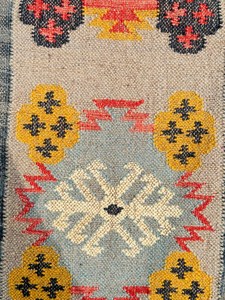 Rustic Southwestern Kilim <b>Runner</b> Carpet Wool Jute Handmade Tribal Floor <b>Rug</b> Boho Entryway Farmhouse Hallway Corridor Decor - Product Image 3
