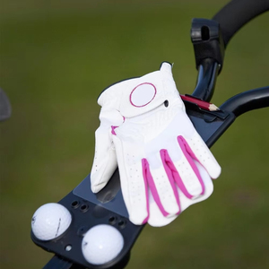 Guantes de golf de dedo completo para zurdos de la serie Signature de Sergio Garcia, color rojo/blanco |   Guantes Unisex Premium Pro Grip Antideslizantes de Piel de Cabretta - Product Image 6
