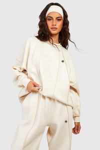 ชุดกีฬาสำหรับฤดูหนาวของผู้หญิงชุดวอร์มโอเวอร์ไซส์ผ้าโพลีเอสเตอร์/ ผ้าฝ้ายน้ำหนักเบาและกันลมออกแบบได้ตามต้องการ - Product Image 2