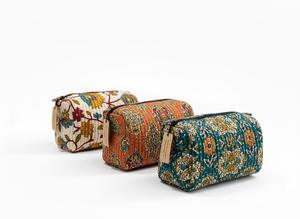 Ensemble de trousses de toilette et de rangement matelassées en coton imperméable, trois tailles, pour voyage - Product Image 2