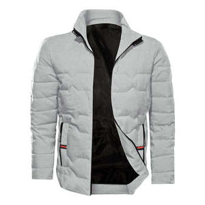 Veste polaire à capuche imperméable pour homme avec logo personnalisé et motif brodé, style décontracté matelassé, vente en gros, direct usine - Product Image 3